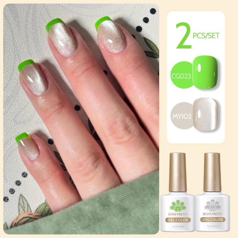 2 Bottles Gel Set French Cat Magnetic Gel 10ml