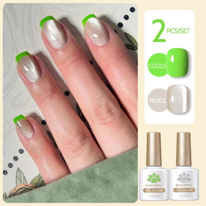 2 Bottles Gel Set French Cat Magnetic Gel 10ml