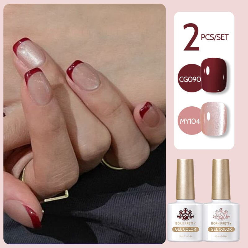 2 Bottles Gel Set French Cat Magnetic Gel 10ml