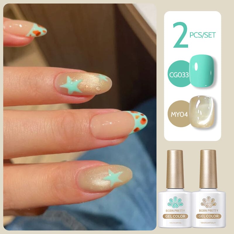 2 Bottles Gel Set French Cat Magnetic Gel 10ml