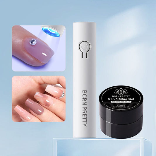 Mini Hand Light & 5 in 1 Glue Gel Clear