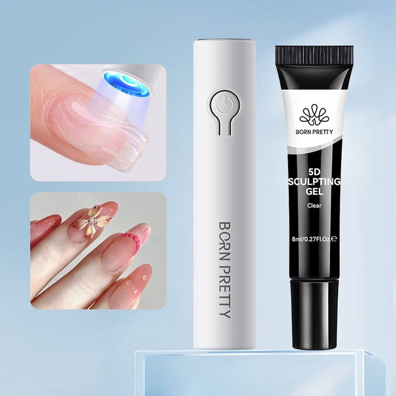 Mini Hand Light & 5D Sculpting Gel Clear