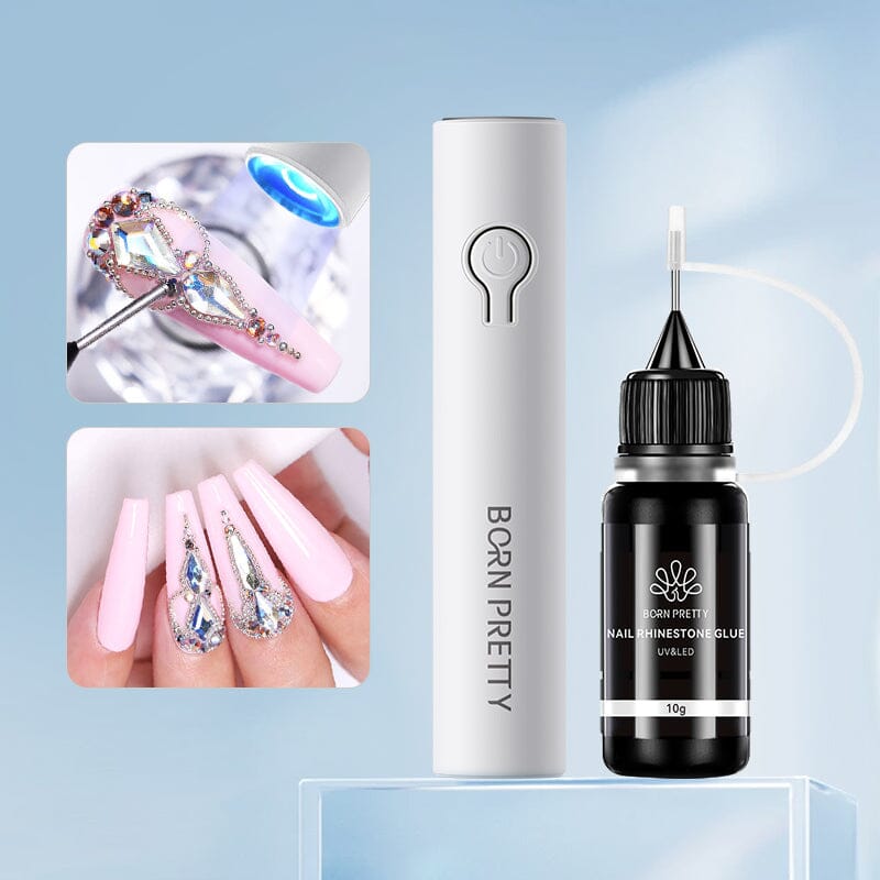 Mini Hand Light & Nail Rhinestone Glue Clear