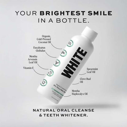 Spearmint Oil Pulling Rinse —Natural Oral Cleanse & Teeth Whitener