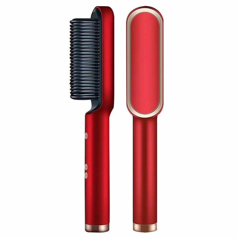 😍 2 in 1 Negative Ion Hair Straightener Styling Comb