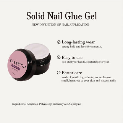 Solid Nail Glue Gel