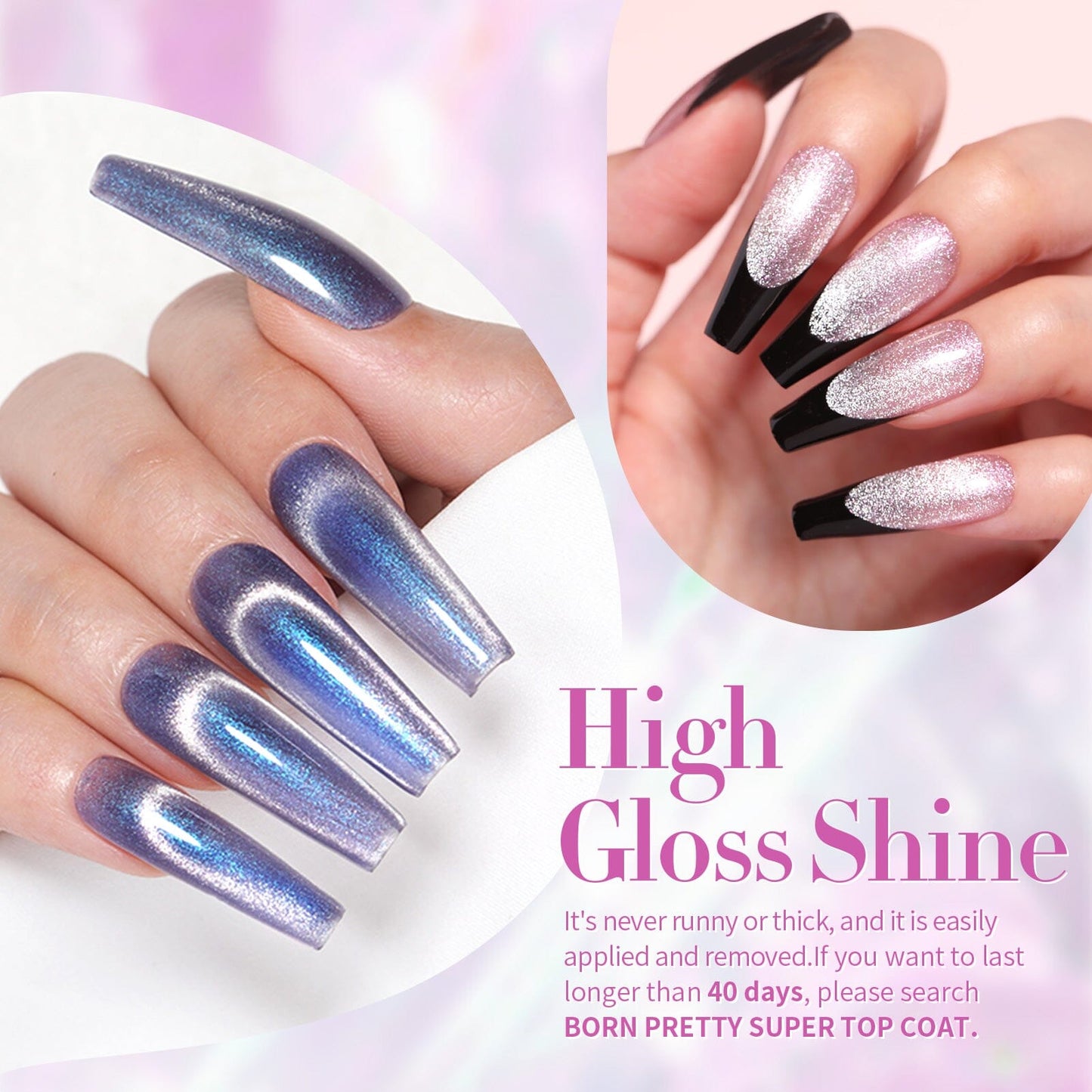 6 Colors Cat Magnetic Gel Polish Set Auroras Snowlight 7ml