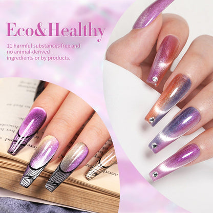 6 Colors Cat Magnetic Gel Polish Set Auroras Snowlight 7ml