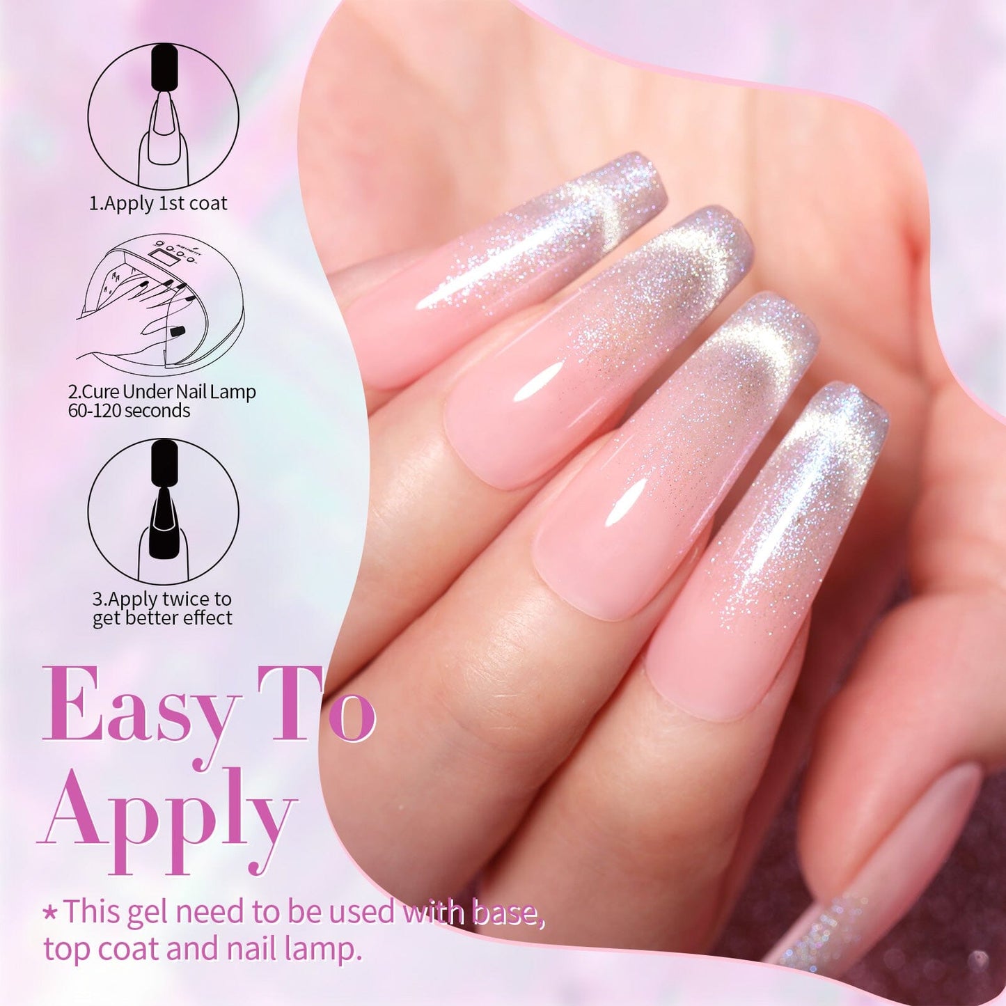 6 Colors Cat Magnetic Gel Polish Set Auroras Snowlight 7ml