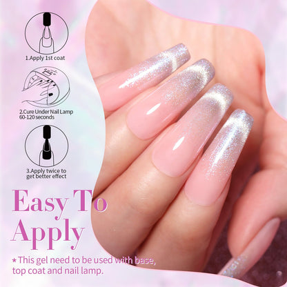 6 Colors Cat Magnetic Gel Polish Set Auroras Snowlight 7ml
