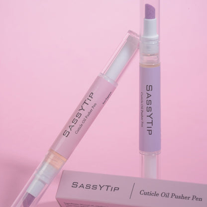 Using SassyTip Cuticle Pusher Pen 2.0 for easy and effective cuticle exfoliation