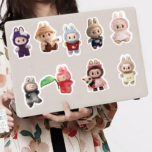 50 LABUBU stickers DIY personalized decoration guitar notebook suitcase stickers