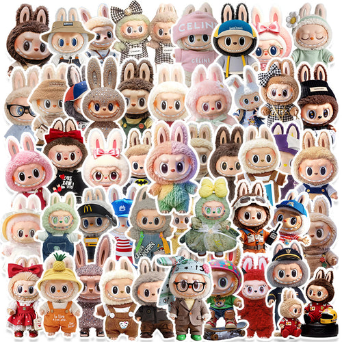 50 new LABUBU stickers for Labubu souvenirs, mobile phone notebooks, water cups, creative stickers