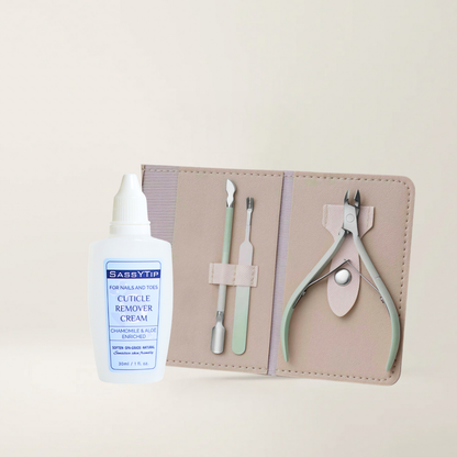 SassyTip Pro Cuticle  Kit: Precision Scissors & Cuticle  Cream