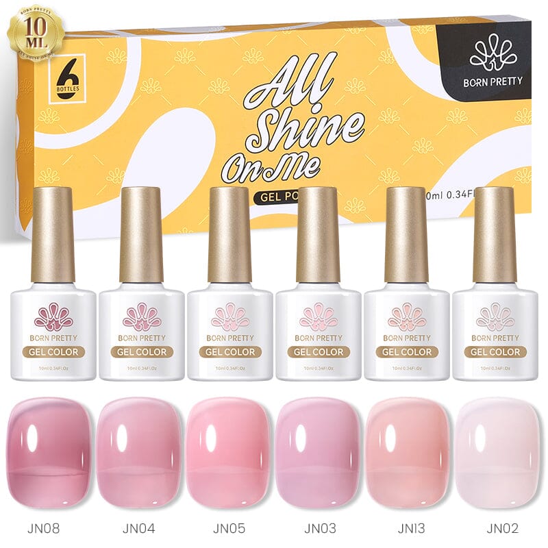6 Colors Nude Jelly Gel Set 01 10ml
