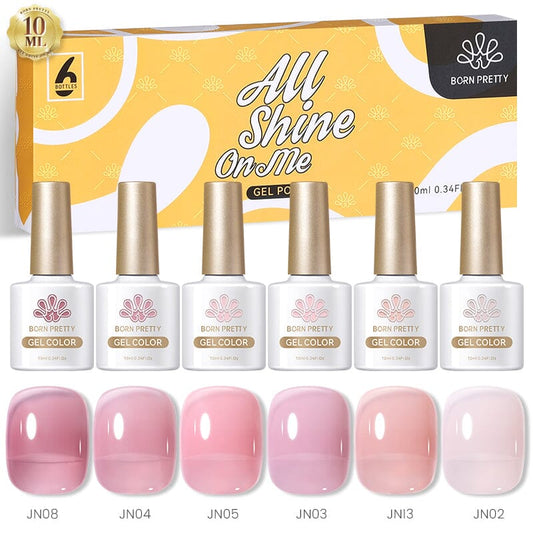 6 Colors Nude Jelly Gel Set 01 10ml