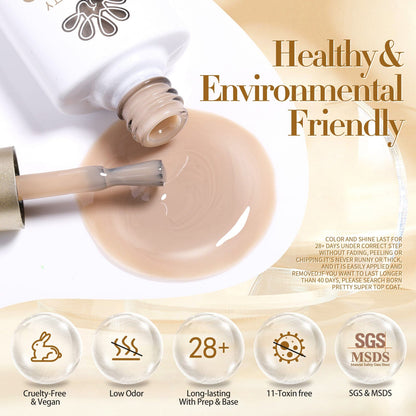 6 Colors Nude Jelly Gel Polish Set Secret Garden 7ml