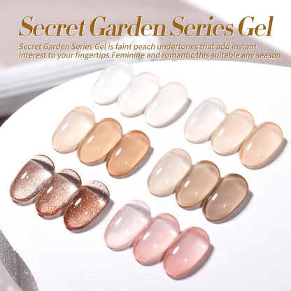 6 Colors Nude Jelly Gel Polish Set Secret Garden 7ml