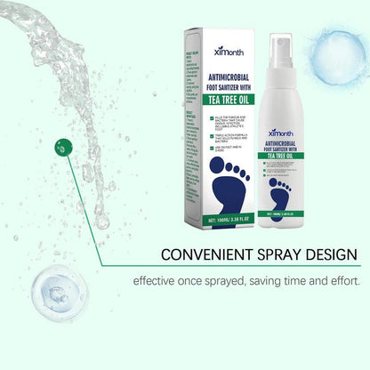 Herbal Antimicrobial Foot Spray with Tea Tree Oil, 100ml