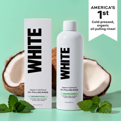 Spearmint Oil Pulling Rinse —Natural Oral Cleanse & Teeth Whitener