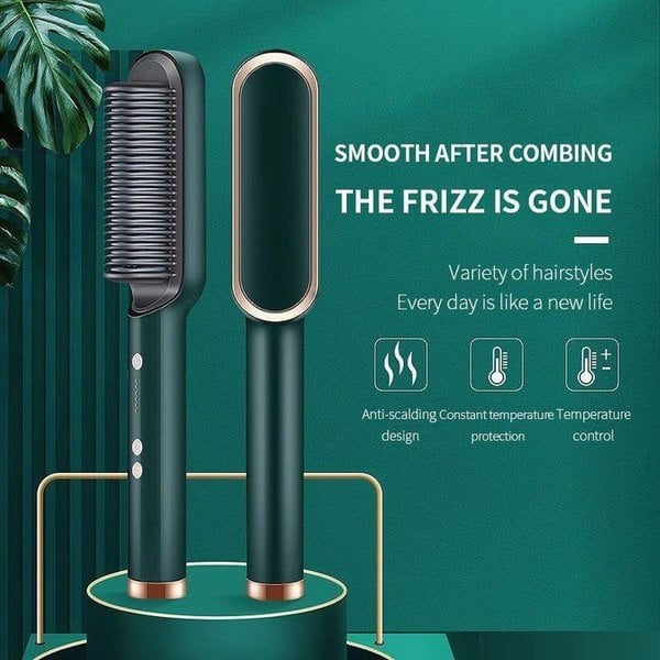 😍 2 in 1 Negative Ion Hair Straightener Styling Comb