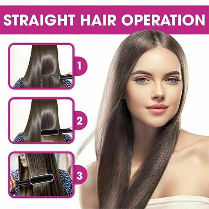 😍 2 in 1 Negative Ion Hair Straightener Styling Comb