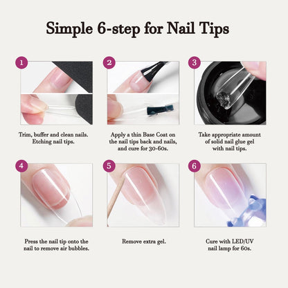 Solid Nail Glue Gel