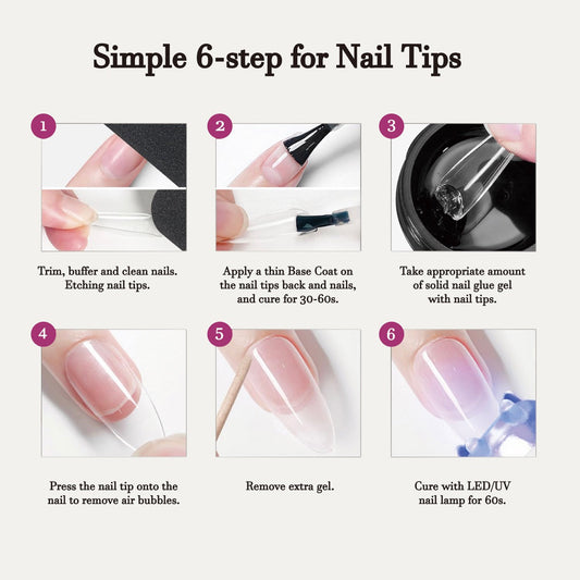 Solid Nail Glue Gel