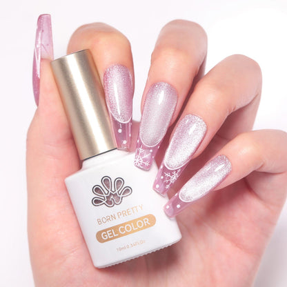6 Colors Jelly Pink Snowlight Cat Magnetic Gel Polish Set 10ml